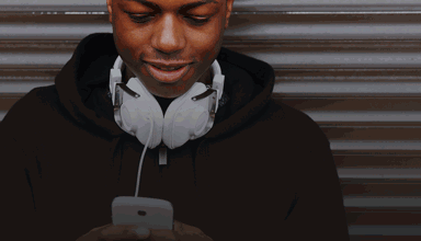 Boy with headphones